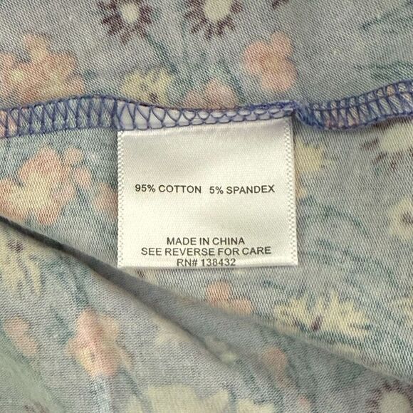 Modcloth Off Shoulder Boat Neck Button Back Wildflower Print Cotton Blouse - NWO - Picture 7 of 8